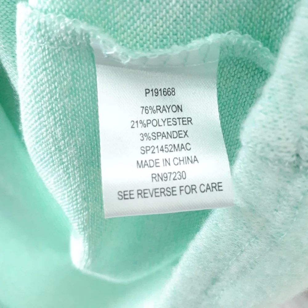 Crave Fame Tie Front Top M Lattice Back Mint Green 905 - Picture 6 of 7